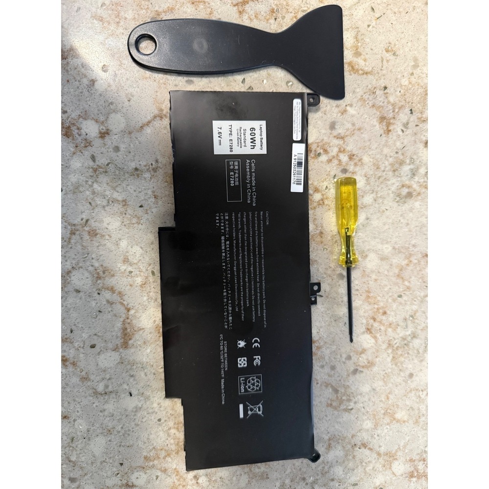 Dell Latitude E7280 Laptop Battery 7.6V 60Wh Li-ion Rechargeable Type E7280